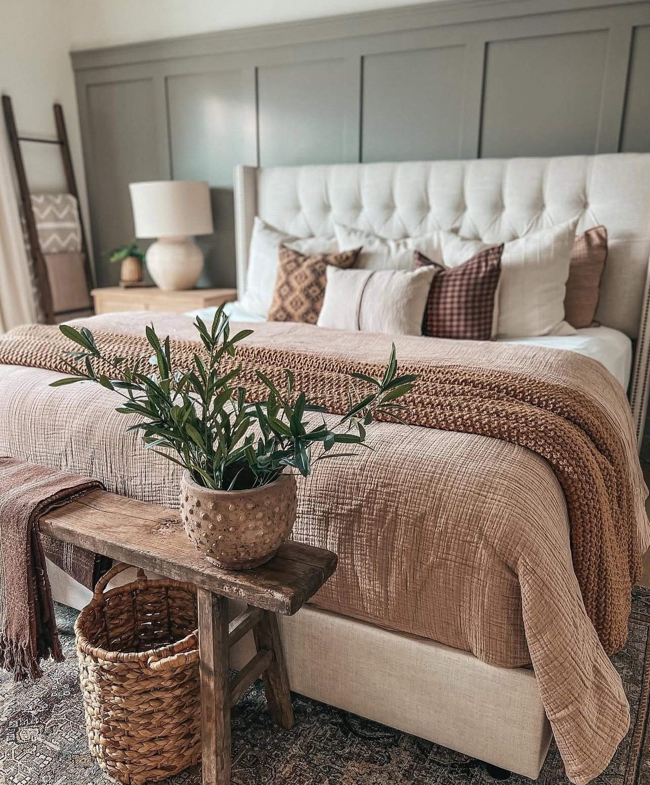 In the first picture, the color of the comforter and the oversized throw is warm brown. I believe the warm brown is out of stock in the comforter, but I also linked a heavyweight linen comforter, that is similar, and that is available in the warm brown. In the second picture, the comforter I used and that I like best is the one linked from Walmart. It is super affordable and comes with sheets. The oversize throw is in the color natural. In all the pictures I am using the oversized window pane pillows, from Target, in the color cream for the back pillows. I use these as a staple in every bedroom! I also Linked a beautiful quilt in the similar section that is very close to the Target quilt that I used, but it is a more affordable option.

#LTKHome