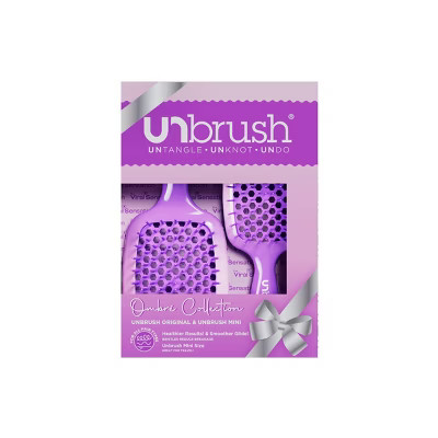 UNbrush Holiday Ombre Purple Detangling Hair Brush Gift Set - 2pk | Target