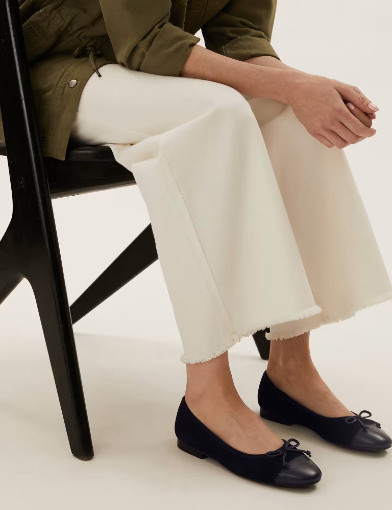 Suede Stain Resistant Flat Ballet Pumps | Marks & Spencer (UK)