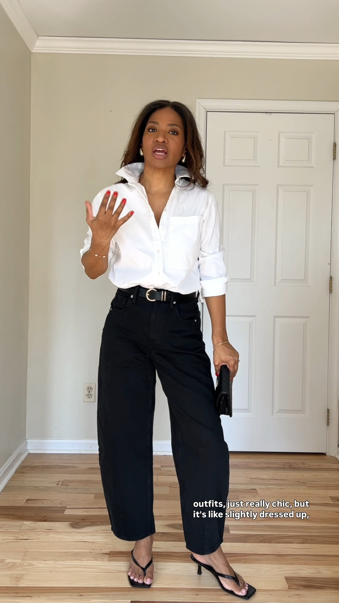 Wearing a medium in the button down. Size 4 in the barrel jeans. Shoes are TTS

#LTKootd #LTKgrwm #LTKOver40