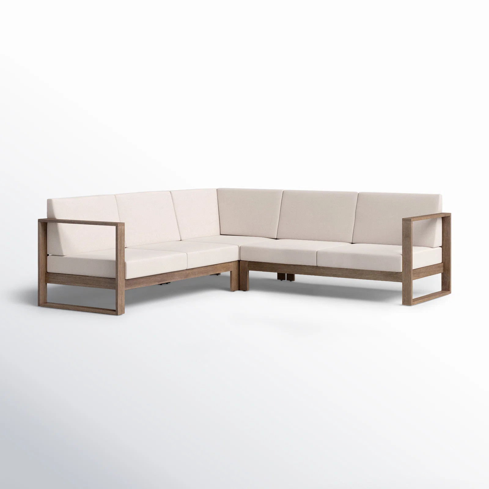 Gavina 90.4'' Eucalyptus Outdoor Patio Sectional | Wayfair North America