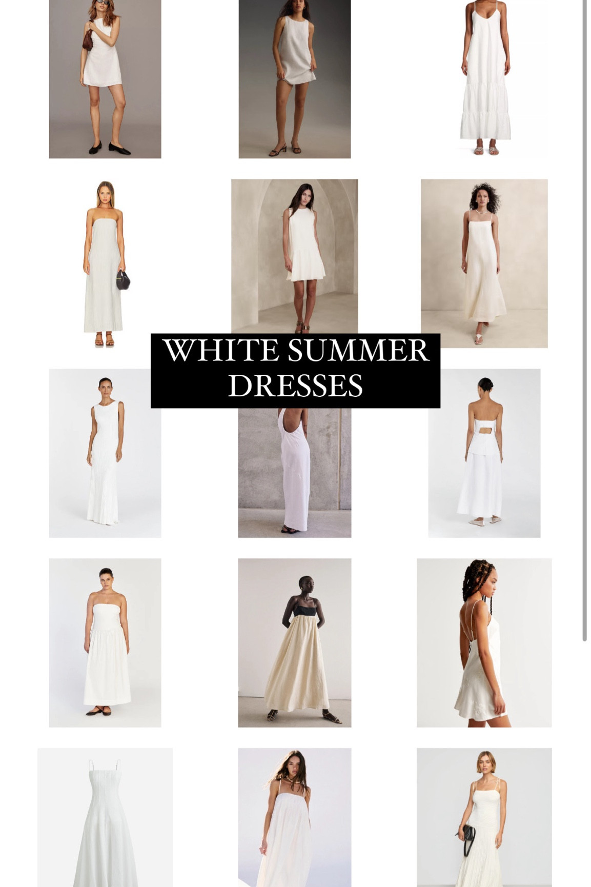 White summer dresses