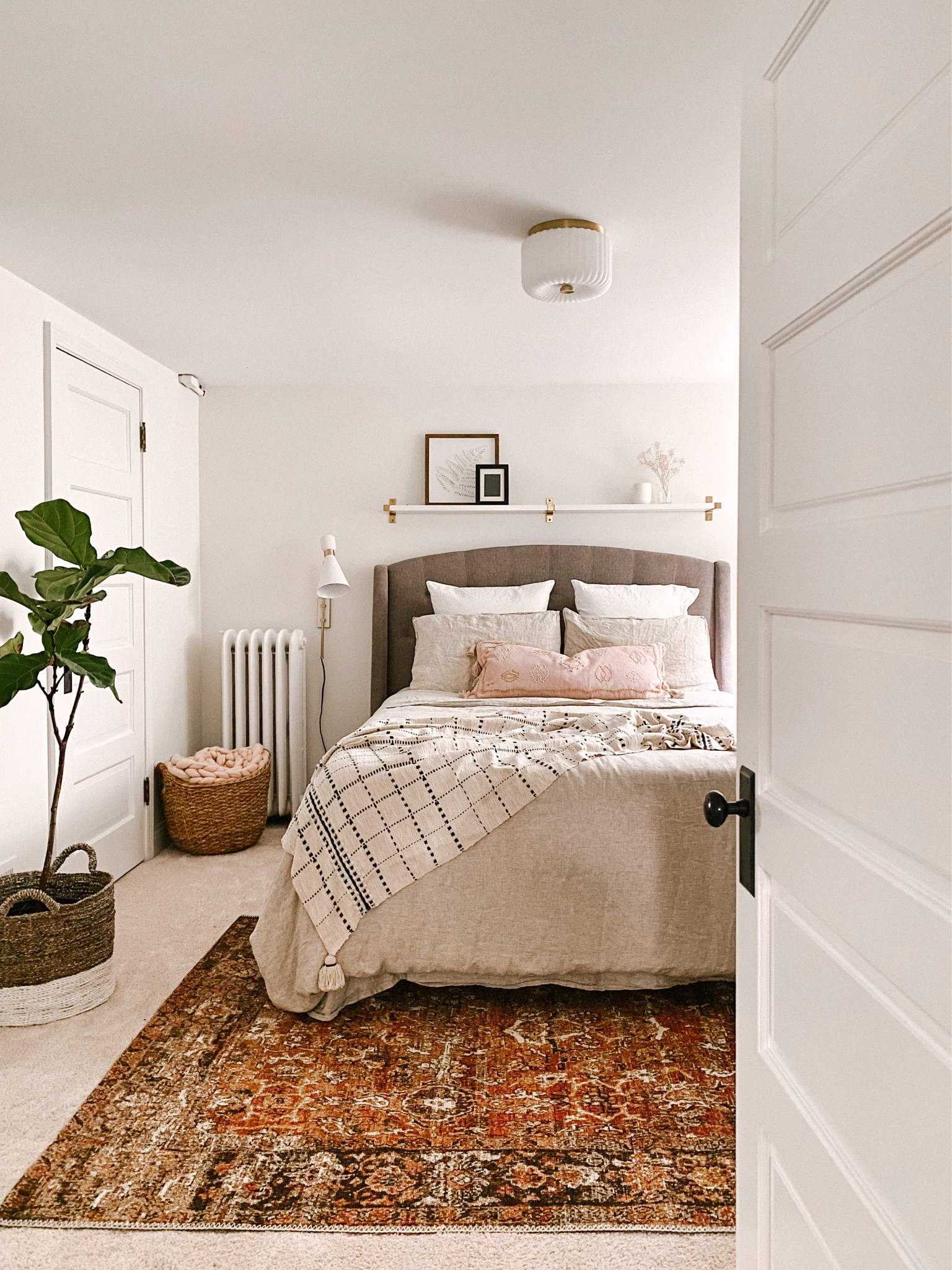 Ceiling flush mount lighting in our guest bedroom. Perfect for low ceilings  

#LTKhome #LTKFind