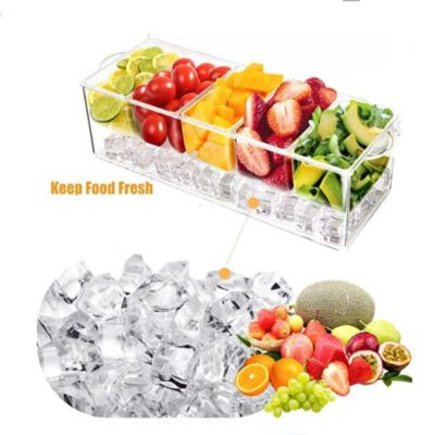 Ice Cooled Condiment Serving Container Plastic Chilled Garnish Tray Bar Caddy AU  | eBay | eBay AU