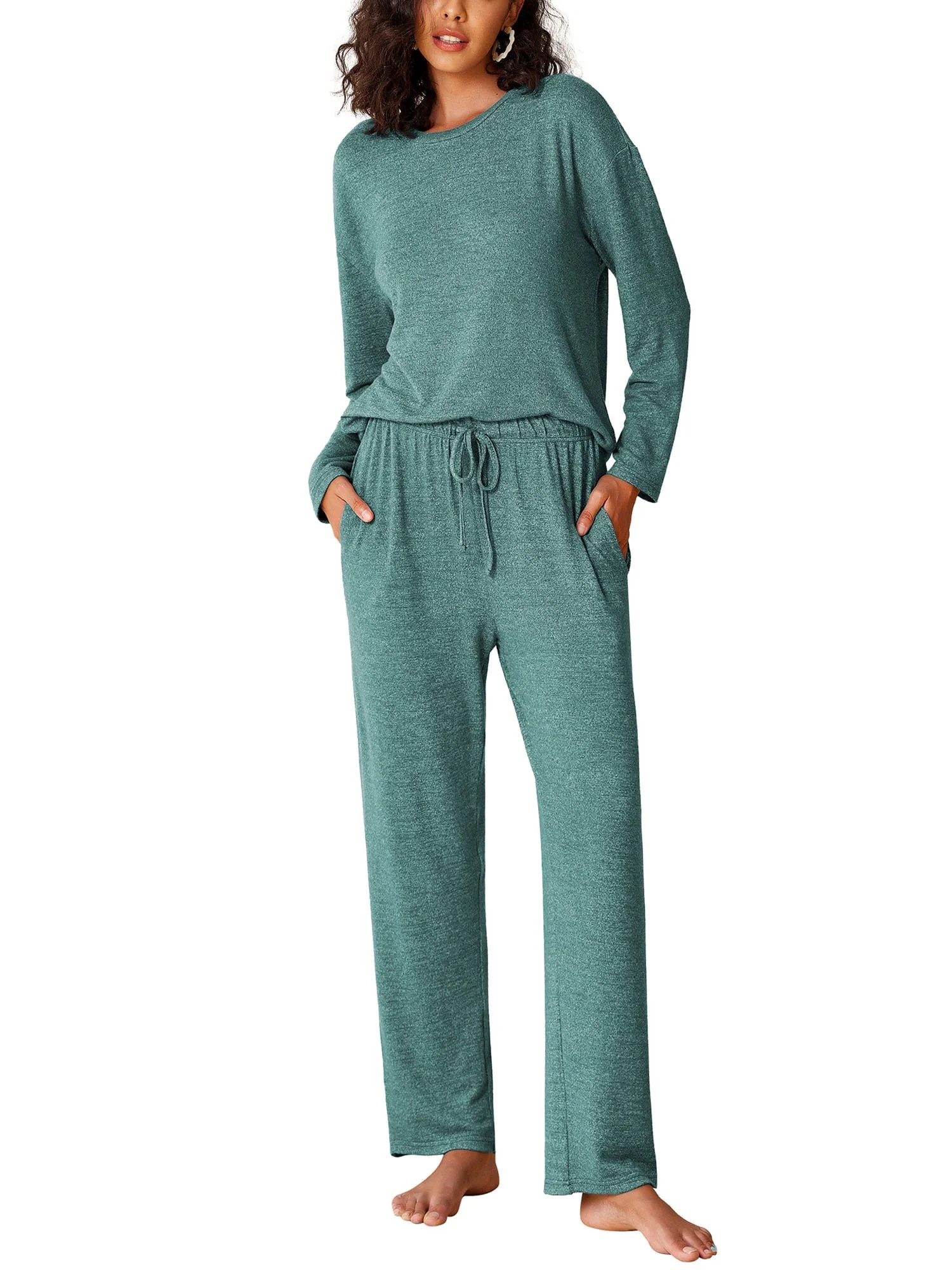 Avidlove Women Pajama Sets Long Sleeve Pjs Soft Pullover Top and Pants Loungewear Cozy Lounge Set... | Walmart (US)