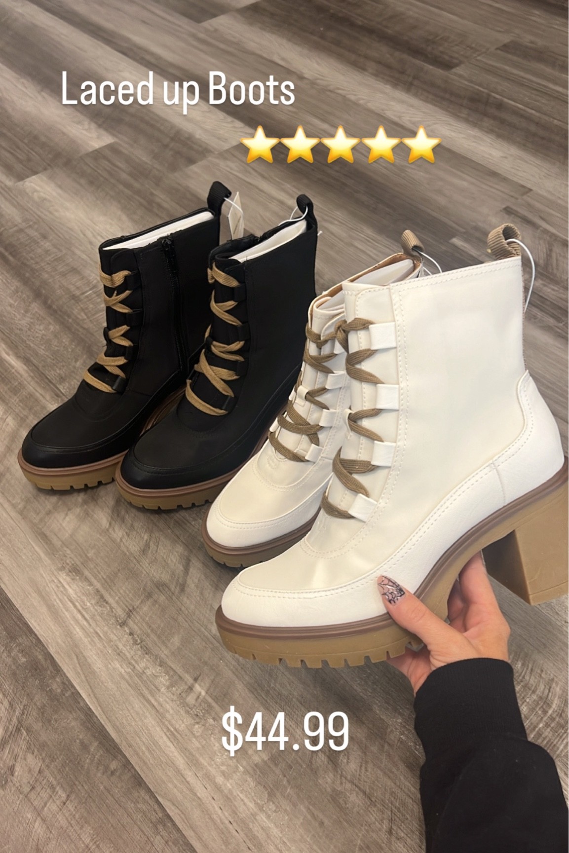 Laced up white boots / lace up black booties / target boots / boots from target / fall boots / winter boots / chunky heel lace up boots 

#LTKSeasonal #LTKCyberweek #LTKshoecrush