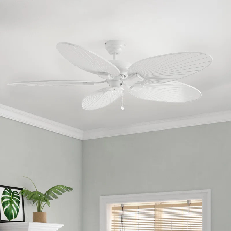 52'' Mccarthy 5 - Blade Leaf Blade Ceiling Fan with Pull Chain | Wayfair Professional