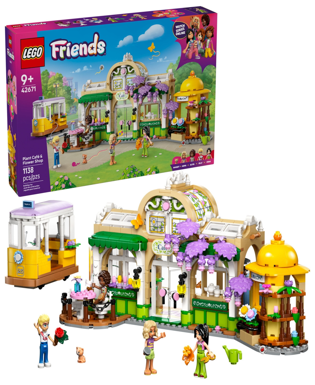 Lego Friends Plant Cafe & Flower Shop 42671 Toy Building Set, 1138 Pieces - Multicolor | Macy's