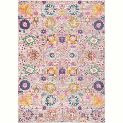 Nourison Passion Bohemian Indoor Rug Silver 5'3" x 7'3" | Target