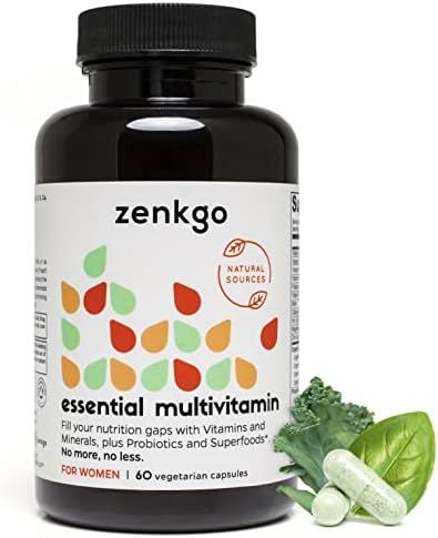 Zenkgo Multivitamin for Women 18+ Probiotics 25B CFU, Supports Immunity & Digestive Health, Natural  | Amazon (US)