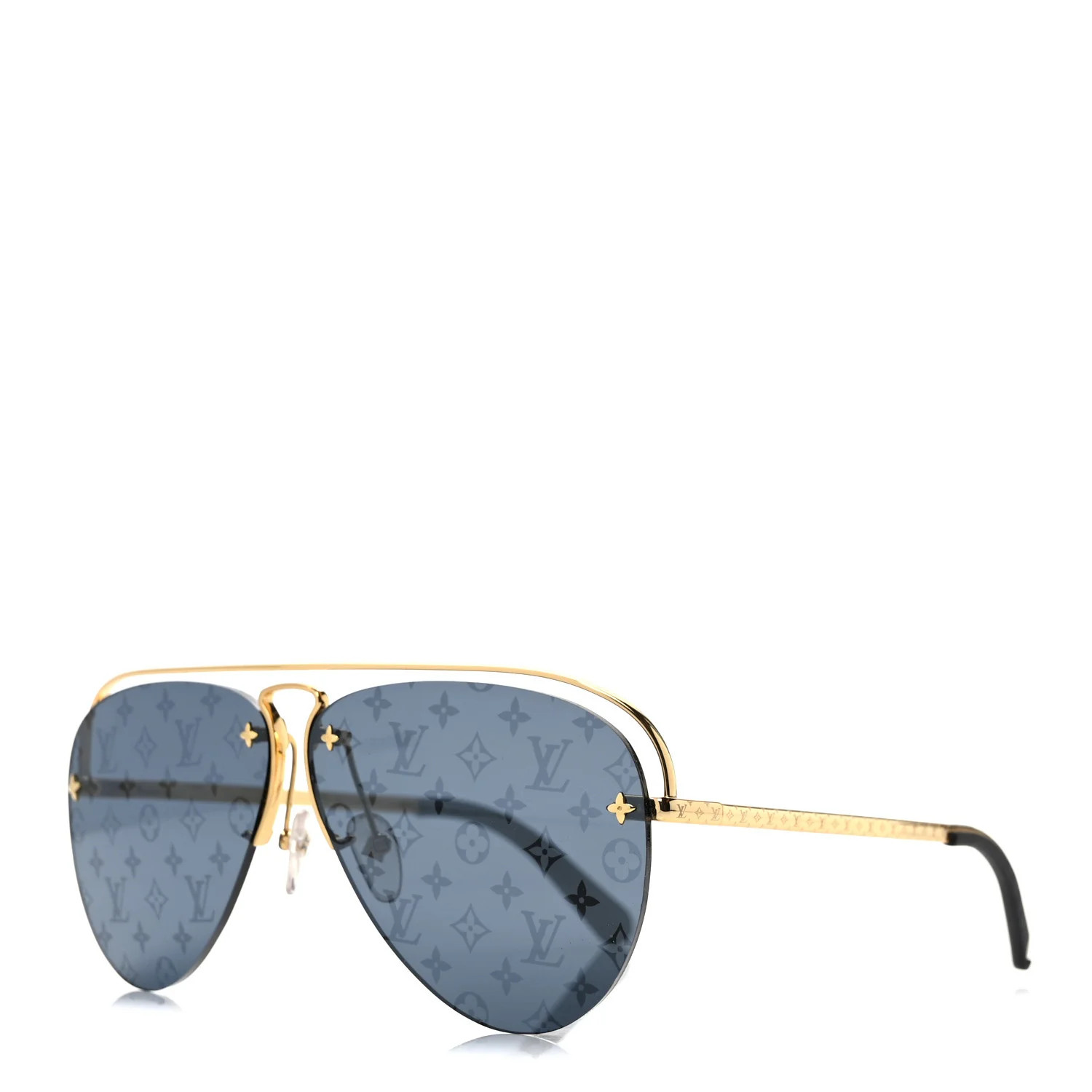 Metal Monogram Grease Sunglasses Z1172E Gold | FASHIONPHILE (US)