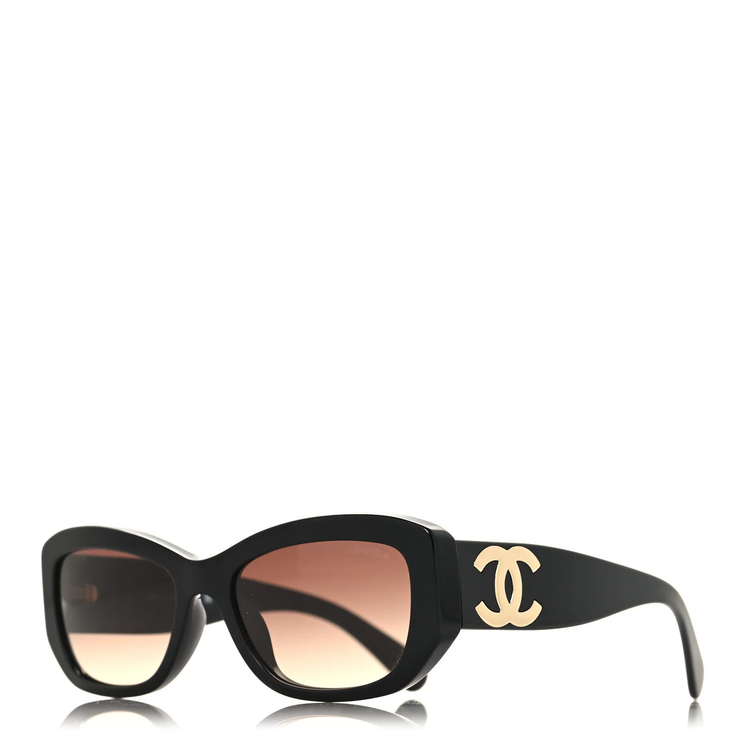 Acetate Rectangle Sunglasses 5493 Black | FASHIONPHILE (US)