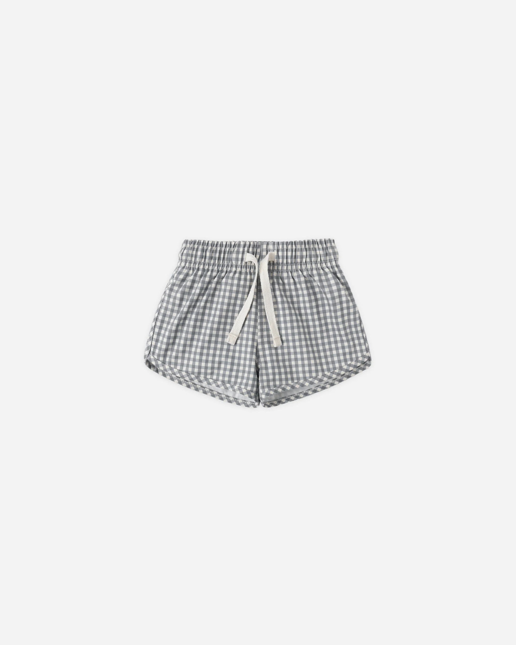 Boys Swim Short Ocean Gingham | Rylee + Cru