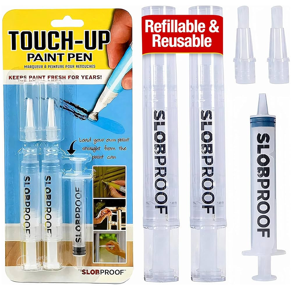Slobproof Refillable Touch-Up Paint Pen, Mess-Free, Reusable Wall Paint Repair Tool, Precise Appl... | Amazon (US)