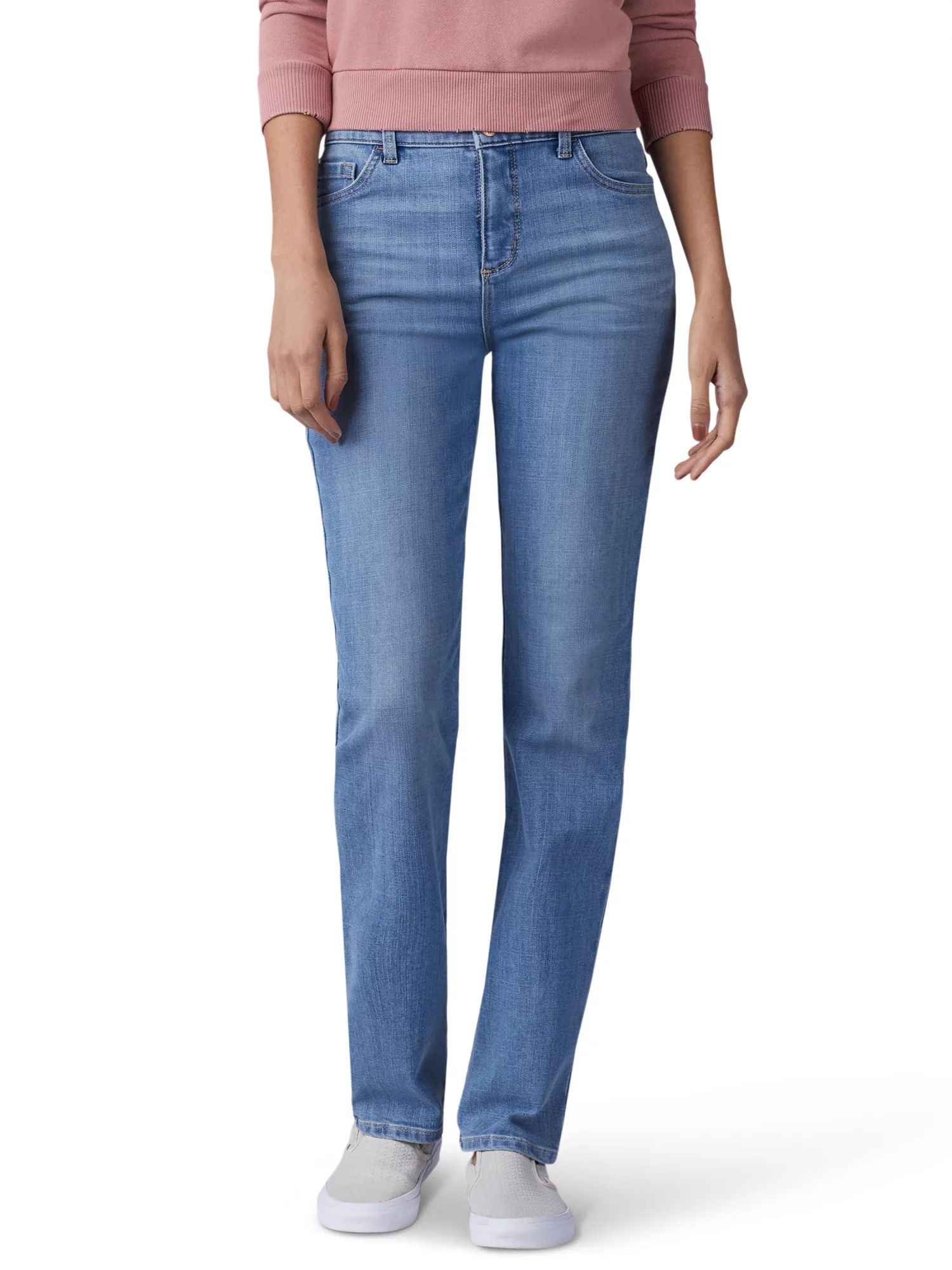 Lee Women's Instantly Slims Relaxed Straight Leg Jean - Walmart.com | Walmart (US)