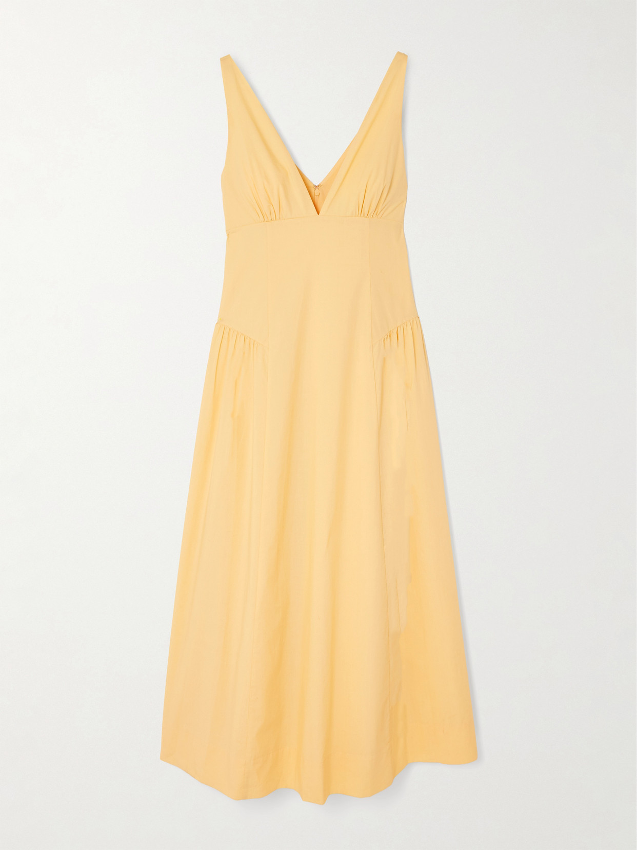 Posse - Lindie Cotton Midi Dress - Yellow | NET-A-PORTER (US)