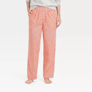 Women's Gingham Graphic Boxer Pants - Red | Target