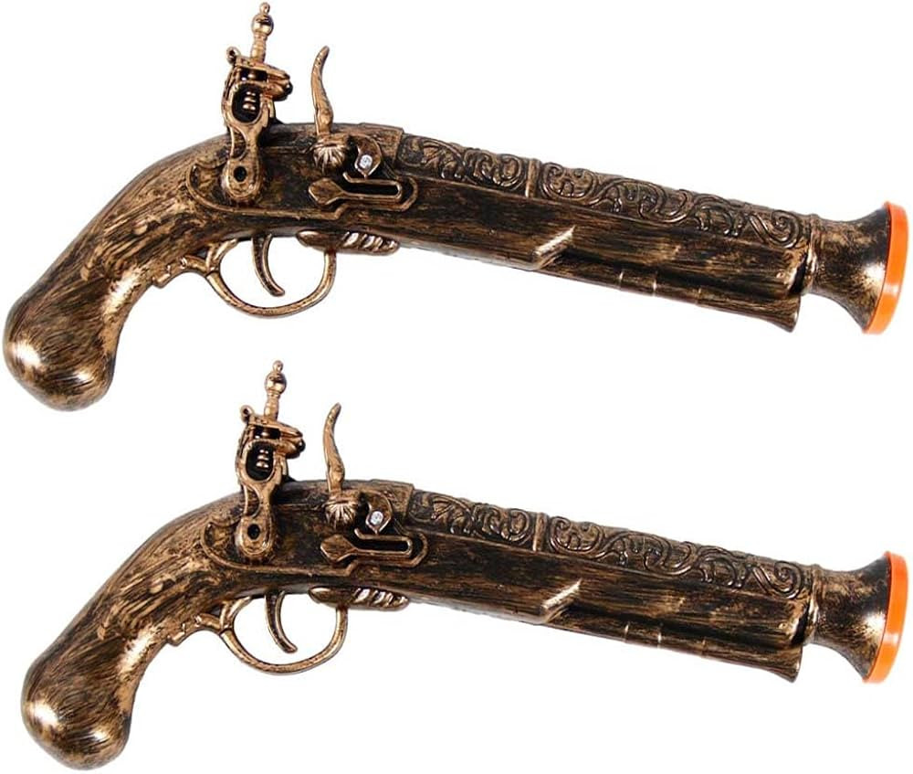 2 Pcs Pirate Gun Toy Pistol Fake Pistol Pirate Pistol Flintlock Pistol Prop for Pirate Costume Ac... | Amazon (US)