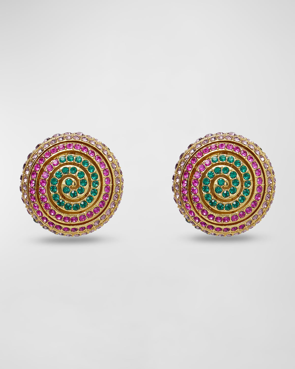 Spiral Button Earrings | Neiman Marcus