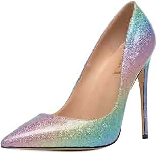 FSJ Women Formal Pointed Toe Pumps High Heel Sexy Stilettos Slip On Office Cute Evening Dress Sho... | Amazon (US)