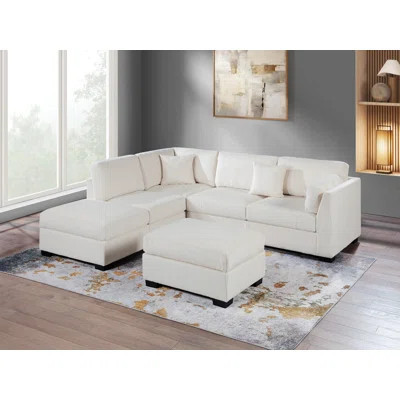Sectional Sofa, Upholstered Couch With Ottoman For Living Room | Wayfair North America
