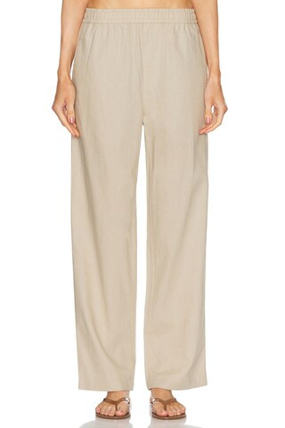 WAO Casual Linen Pant in Light Beige - Beige. Size S (also in L, XL/1X, XS). | FWRD 