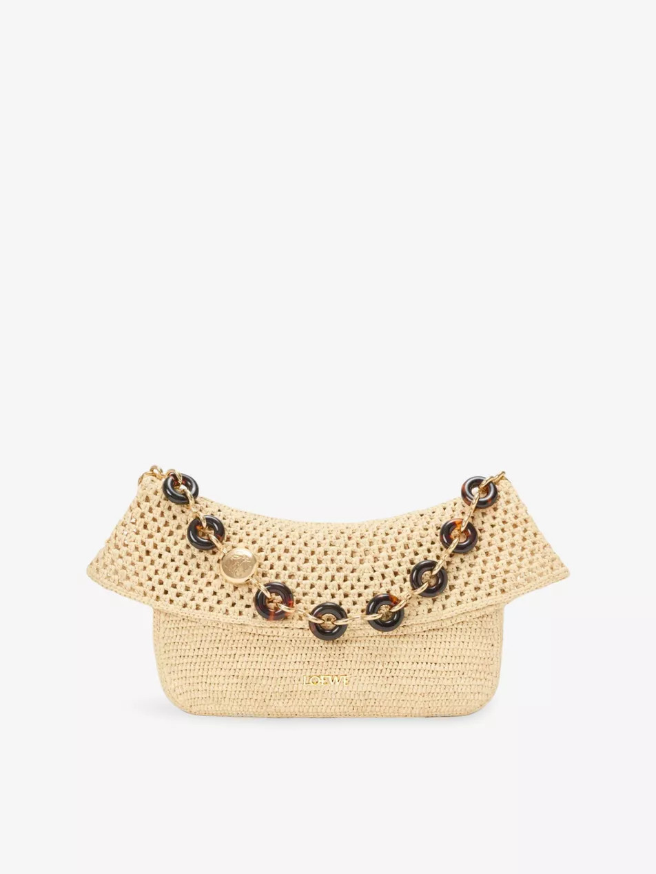 Loewe x Paula's Ibiza Ola Medium Raffia Shoulder Bag | Selfridges