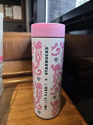 Starbucks Roller Rabbit Stainless tumbler Pink Monkey 16oz | eBay US