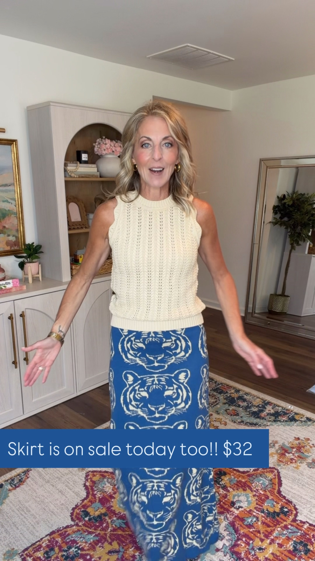 The perfect Walmart to for my Amazon skirt!!! (On sale today) size small.