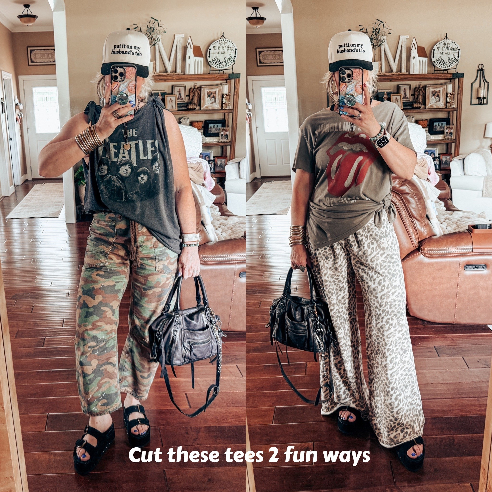 These tees were only $8! So cute and love how they turned out after I cut them! 
I’m wearing a XL in the Beatles and a L in The Rolling Stones  
🖤Necklace is @twistedsilver save with code MANDIE20 
🩶Earrings are @shopbeljoy save with code MANDIE25 (can’t link here)

#LTKFindsUnder50 #LTKStyleTip #LTKOver40