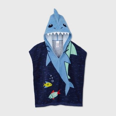 Toddler Boys' Shark Hooded Cover Up - Cat & Jack™ Blue | Target