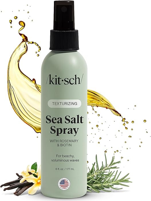 Kitsch Sea Salt Spray for Men and Women | Hair Spray with Rosemary, Biotin, Magnesium – Hair Te... | Amazon (US)