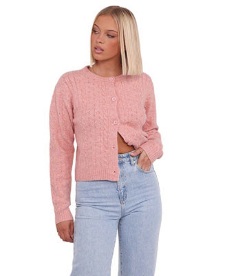 Women's Bonnie Cable-Knit Fitted Cardigan | Macy's