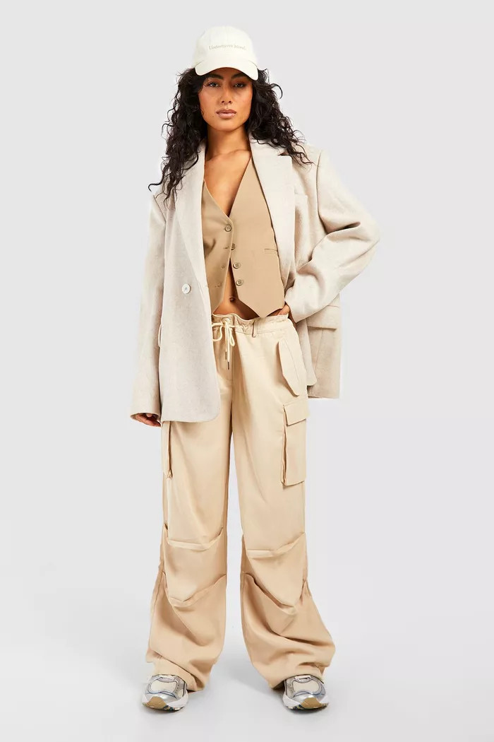 Drawcord Waist Multi Cargo Pocket Pants | boohoo (US & Canada)