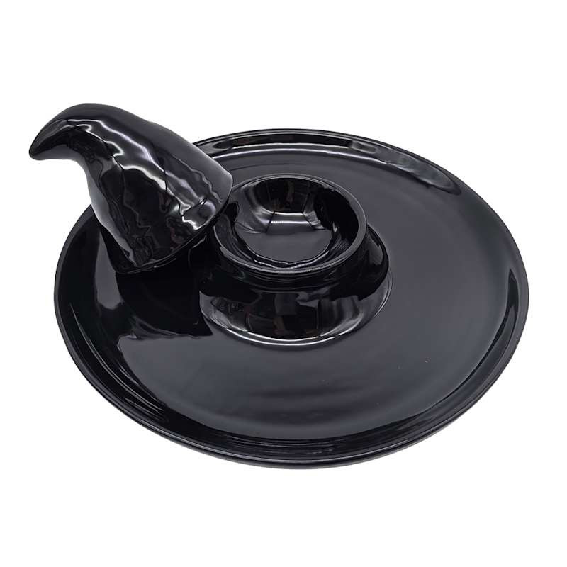 Black Ceramic Witches Hat Chip & Dip Platter, 12" | At Home