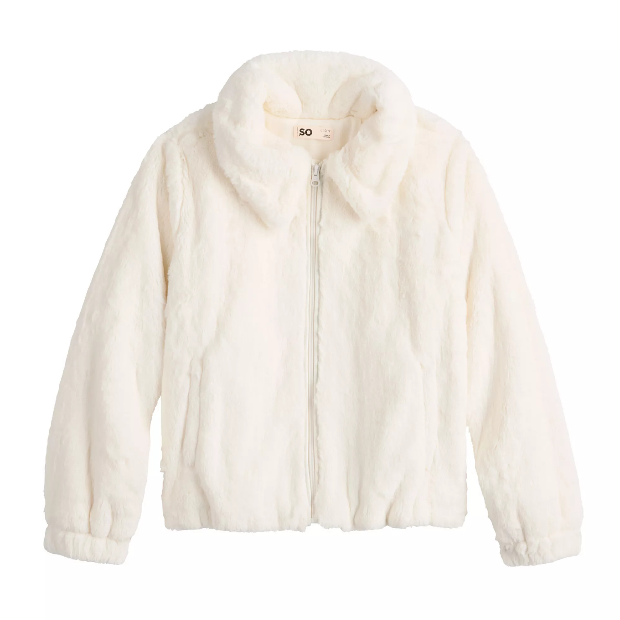 Girls 6-20 SO® Faux Fur Jacket in Regular &amp; Plus Size | Kohl's