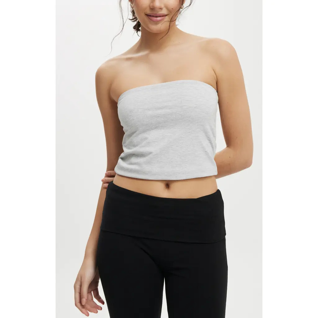 Cotton On All Day Tube Top in Grey Marle at Nordstrom, Size Large | Nordstrom