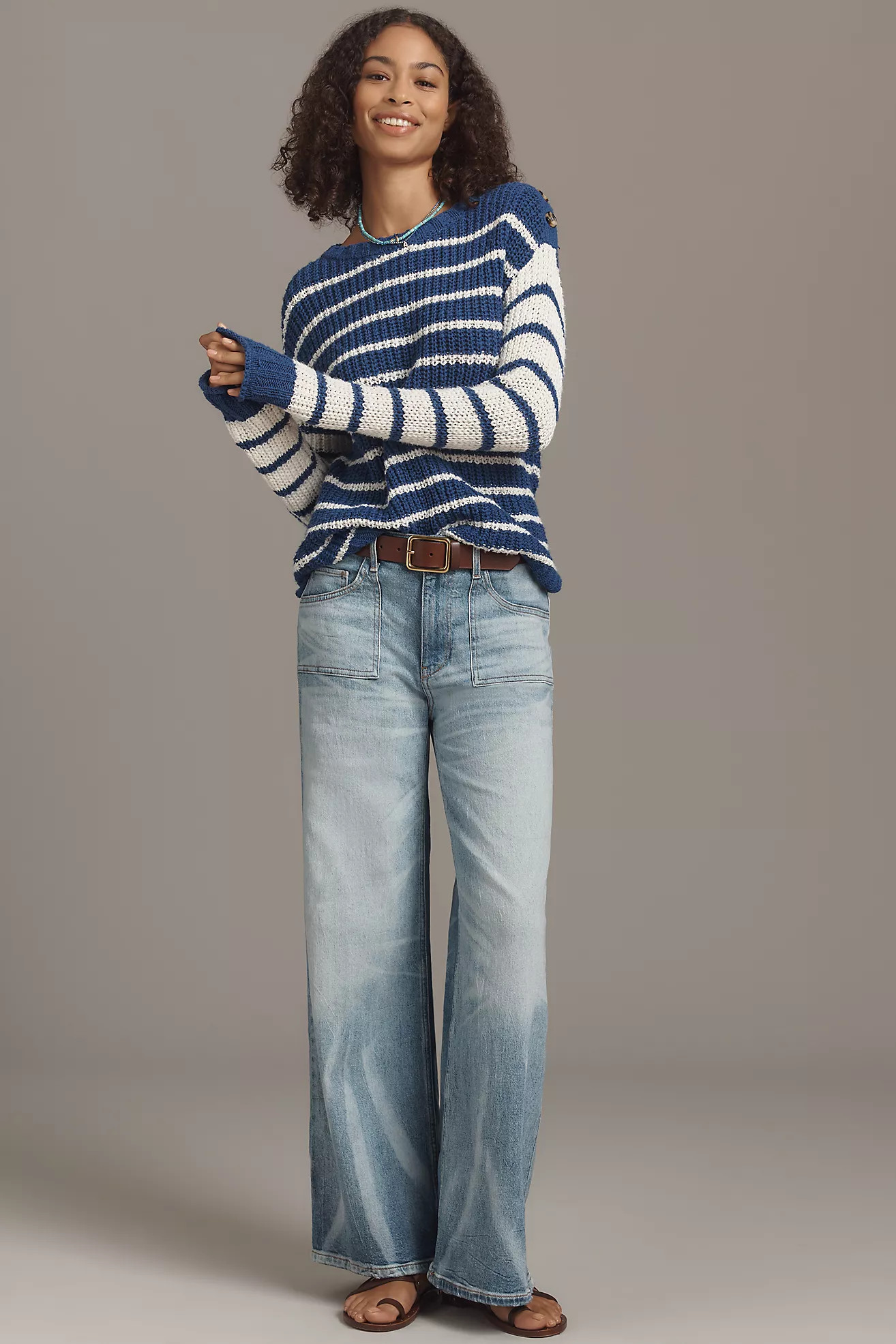 Pilcro Heritage High-Rise Wide-Leg Jeans | Anthropologie (US)