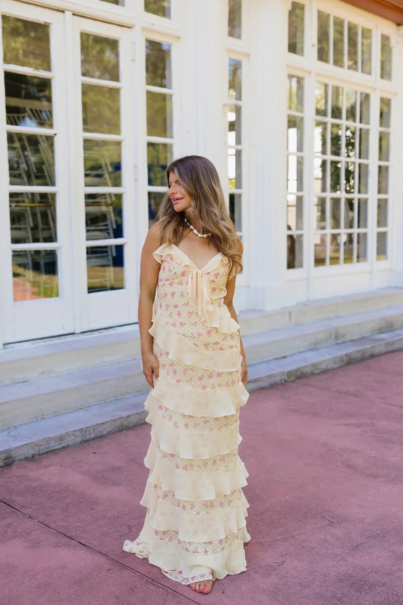 Belle Maxi Dress - Butter Yellow | Ave and Liv Boutique