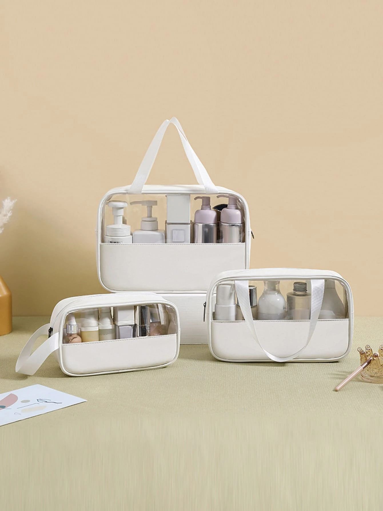 1pc Portable Toiletry Storage Bag, PVC Clear Storage Bag For Home And Travel | SHEIN