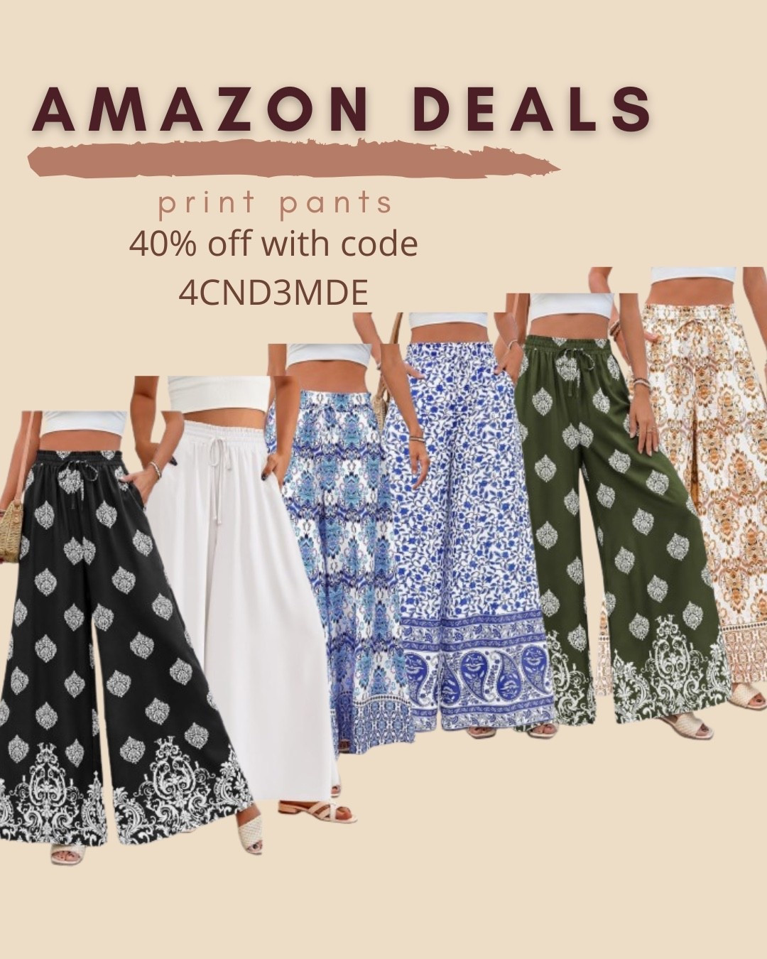 $14 ends 7/28
Amazon fashion
Amazon deals
Bobo pants
Wide leg pants
Beach pants
Vacation outfit
Resort wear

#LTKSaleAlert