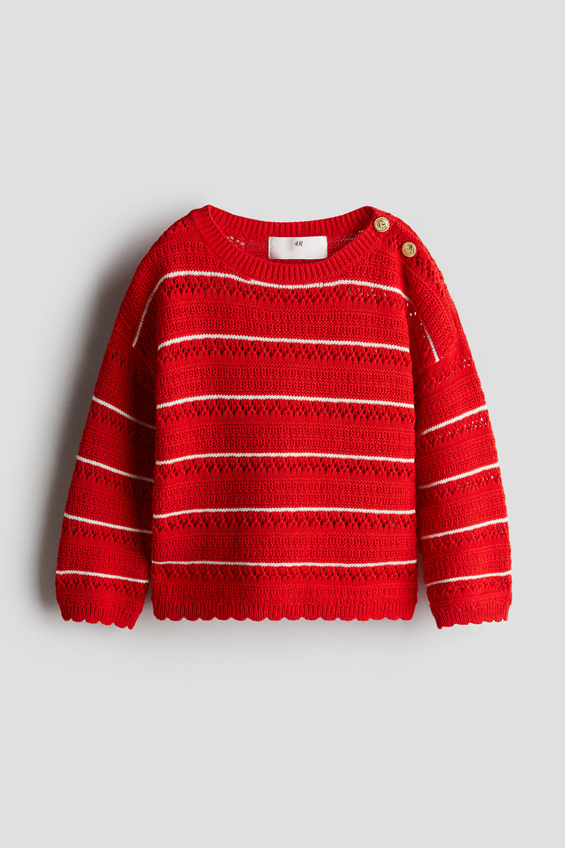 Pointelle-Knit Cotton Sweater | H&M (US + CA)