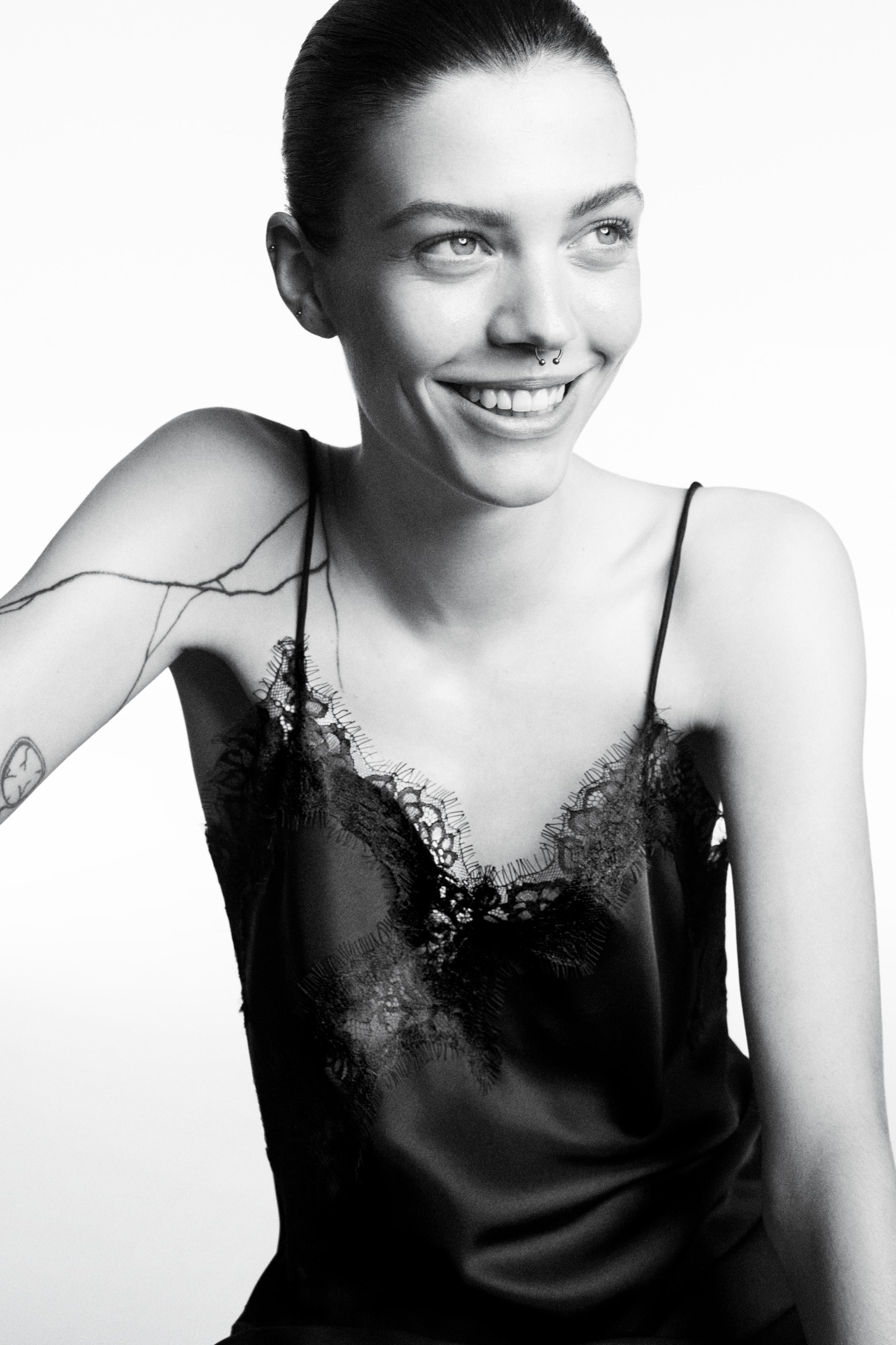 ZW COLLECTION ASYMMETRIC LACE DRESS | Zara US