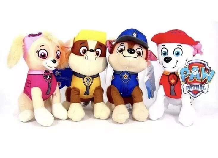 Paw Patrol 8" Plush Stuffed Animal Toy Set: Chase, Rubble, Marshall & Skye | Walmart (US)