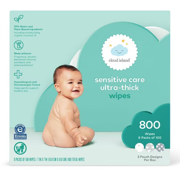 Sensitive Care Ultra-Thick Baby Wipes - Cloud Island™ (Select Count) | Target