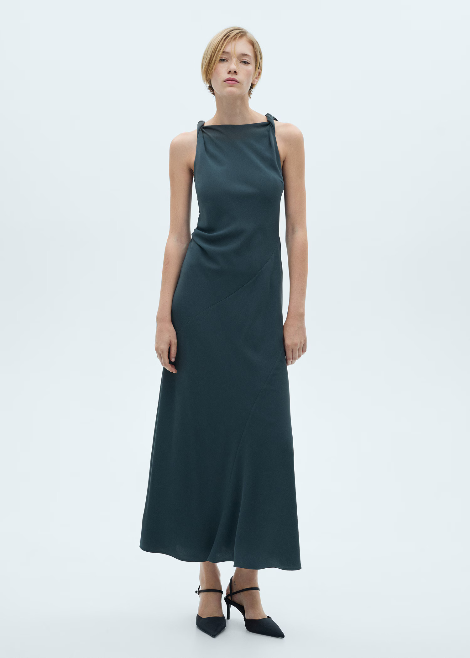 Long flared dress | MANGO (US)