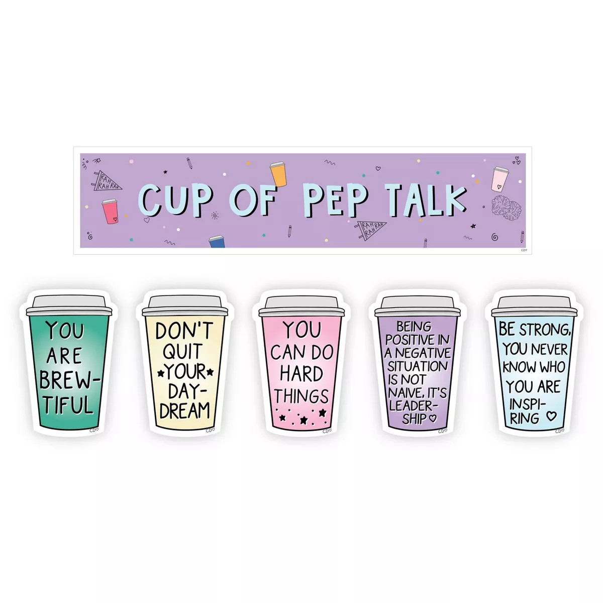 Callie Danielle Cup of Pep Talk Bulletin Board Kit | Target