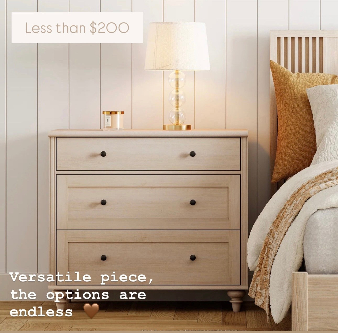 Affordable nightstand that also works as an accent table. The price is on point perfect for a bedroom refresh or guest bedroom. 

Bedroom makeover, small dresser, chest of drawers, furniture that won’t break the bank, bedroom furniture sale, bedroom furniture deals, 

#LTKHome #LTKSaleAlert