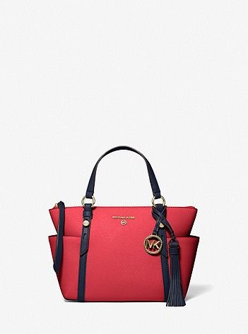 Sullivan Small Two-Tone Saffiano Leather Top-Zip Tote Bag | Michael Kors US