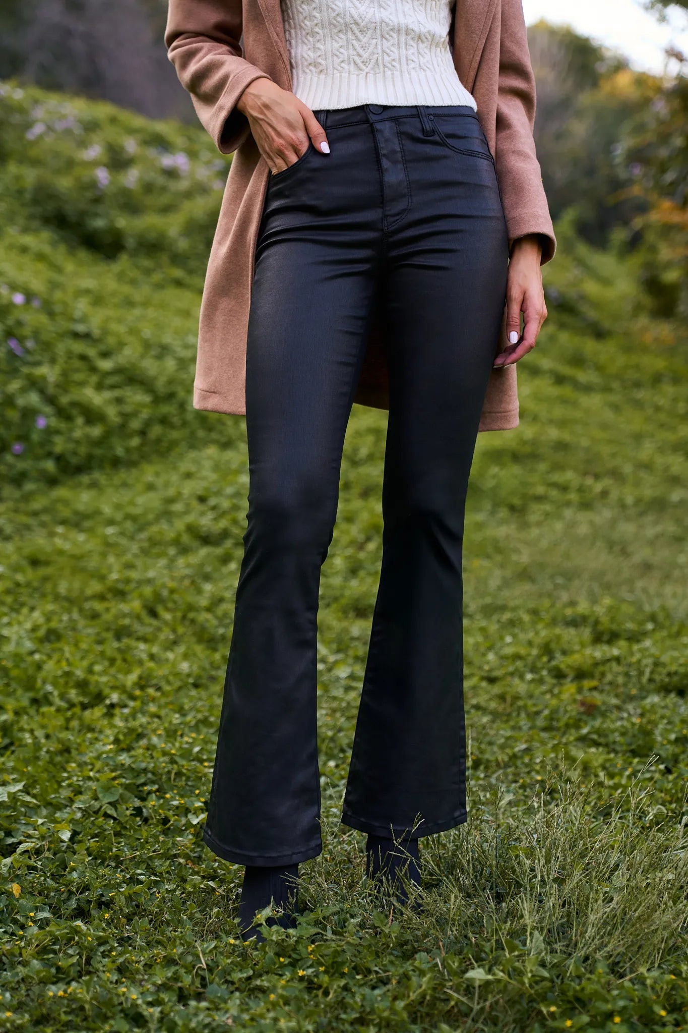 Ana Wax Coated Jeans by Kut from the Kloth | Avara